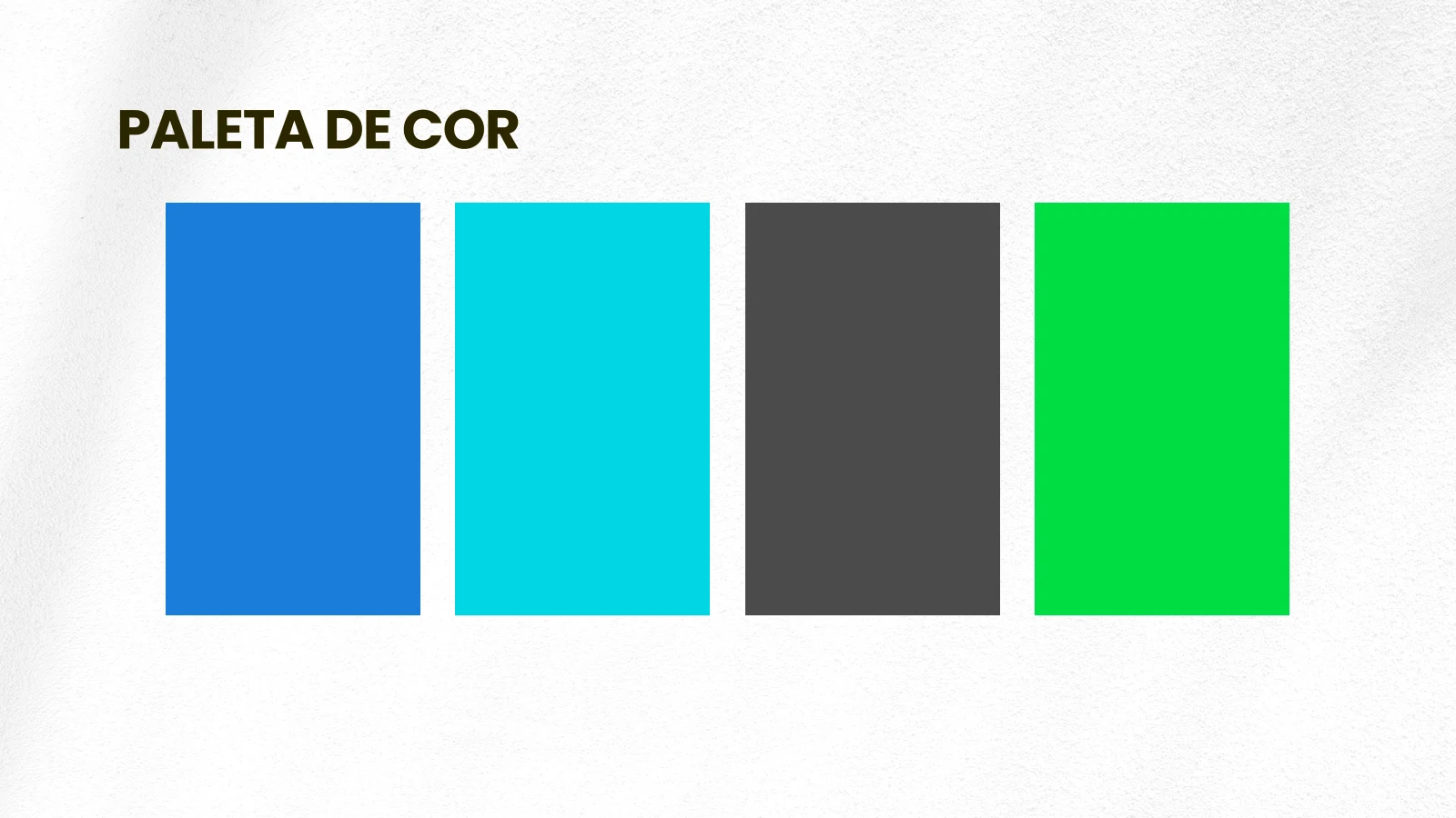 Paleta de cores da identidade proposta