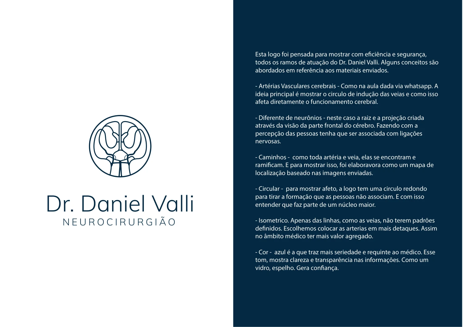 Dr. Daniel Valli · Apresentação da identidade visual