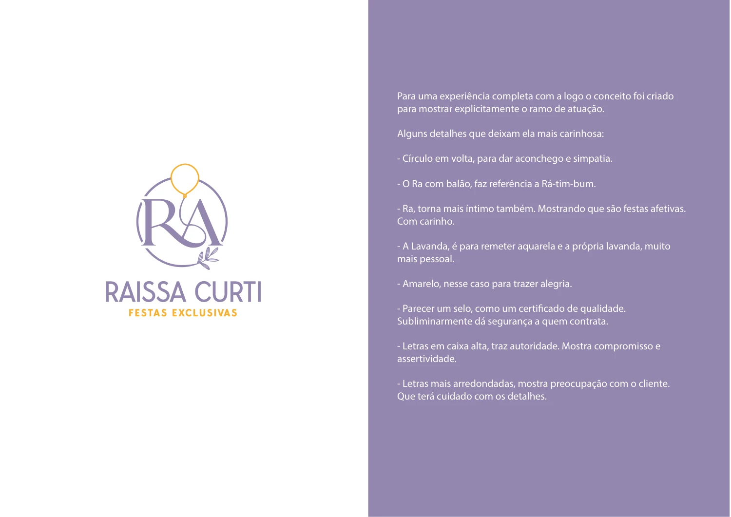 Raissa Curti · Apresentação da identidade visual