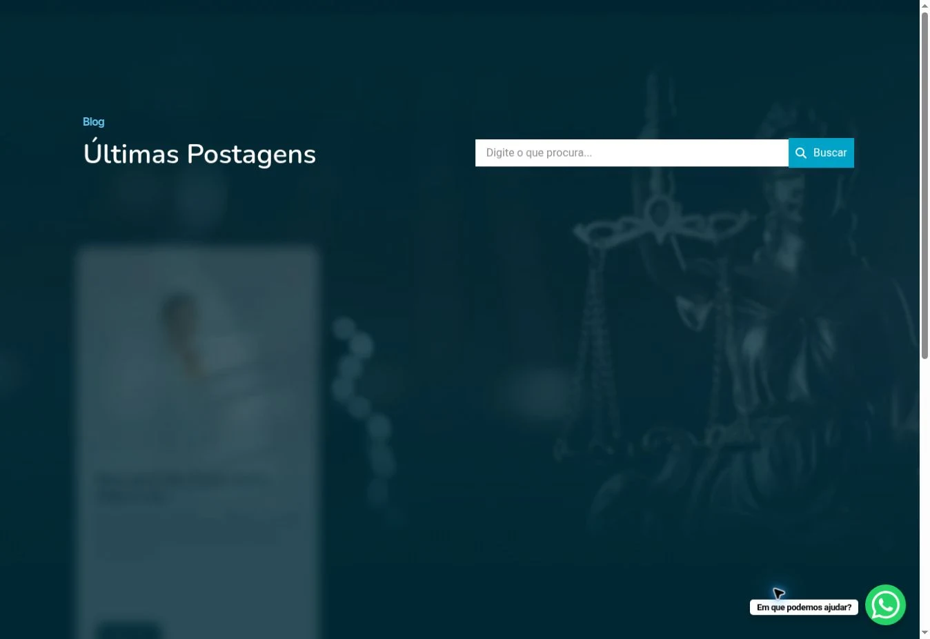 Página blog do site Brunetta Advogados